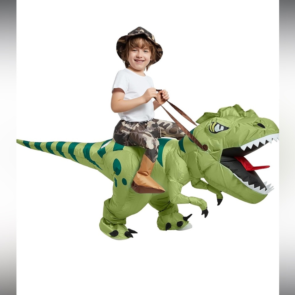 NEW IN packaging kids Inflatable Dinosaur Ride-On Costume.
